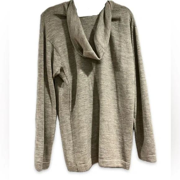 PAKA Handmade Alpaca Blend Men's Hoodie Long Sleeve Sweater Gray Size XL - Picture 5 of 5